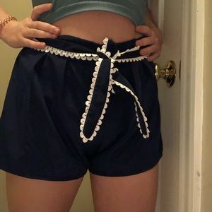Francescas tie up navy shorts